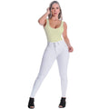 Lowla 242221 | White High Waisted Colombian Butt Lifter Skinny Jeans For Women