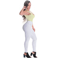 Lowla 242221 | White High Waisted Colombian Butt Lifter Skinny Jeans For Women